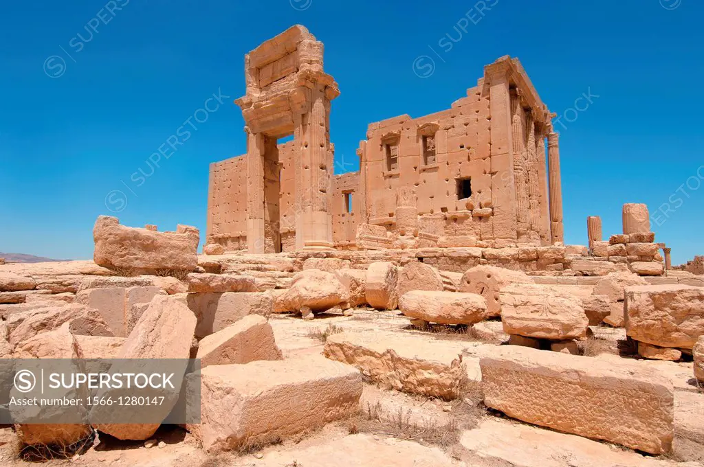 Ruins Temple of Bel (Temple of Baal) in the ancient city of Palmyra, Syria 