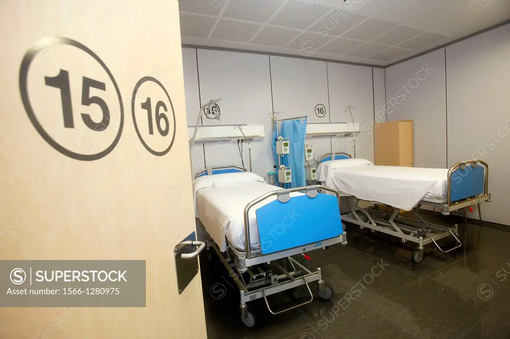 Boxes chemotherapy, Hospital room, Onkologikoa Hospital, Oncology Institute, Case Center for prevention, diagnosis and treatment of cancer, Donostia, ...