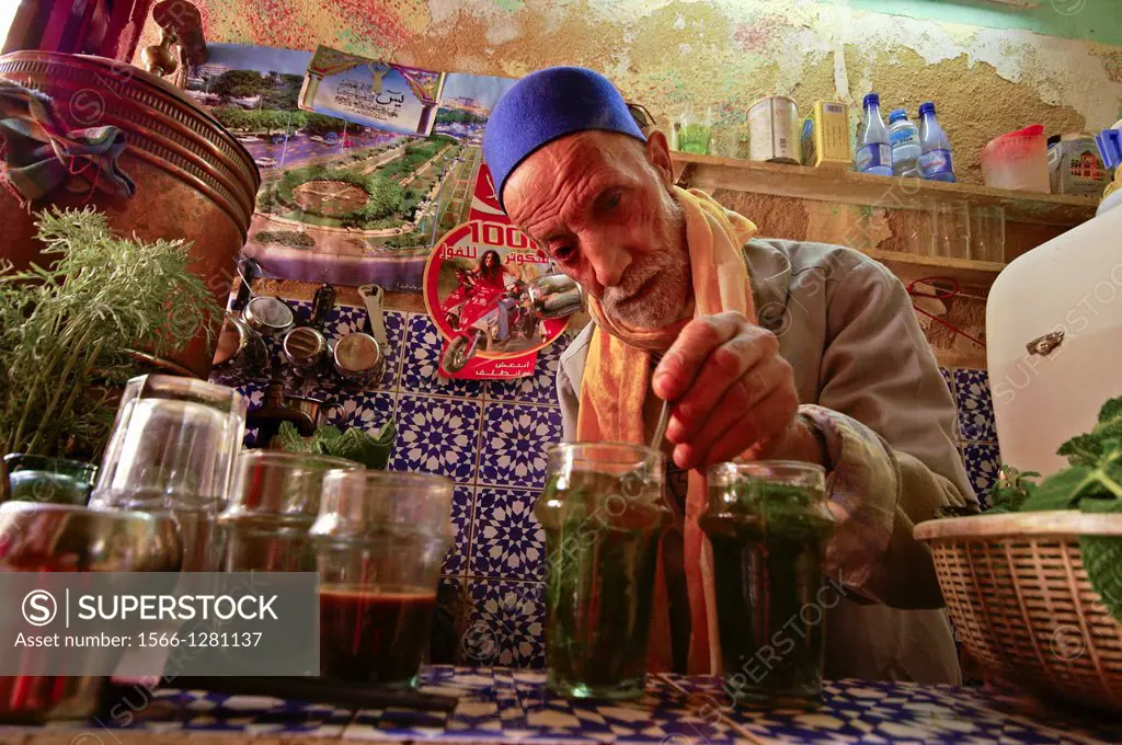 Traditional tea. Fez. Morocco. Maghreb. Africa.
