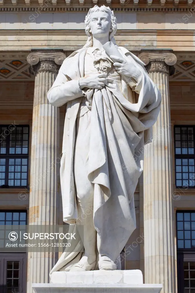 Friedrich Schiller (1759-1805) statue in Gendarmenmarkt, Berlin.