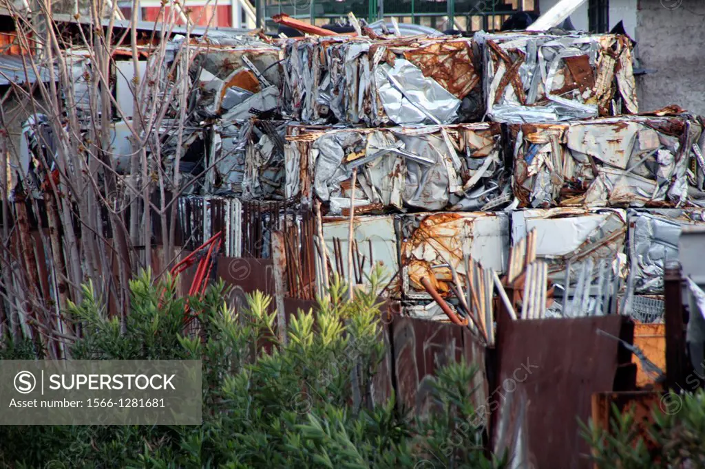 scrap metal yard in rome italy.