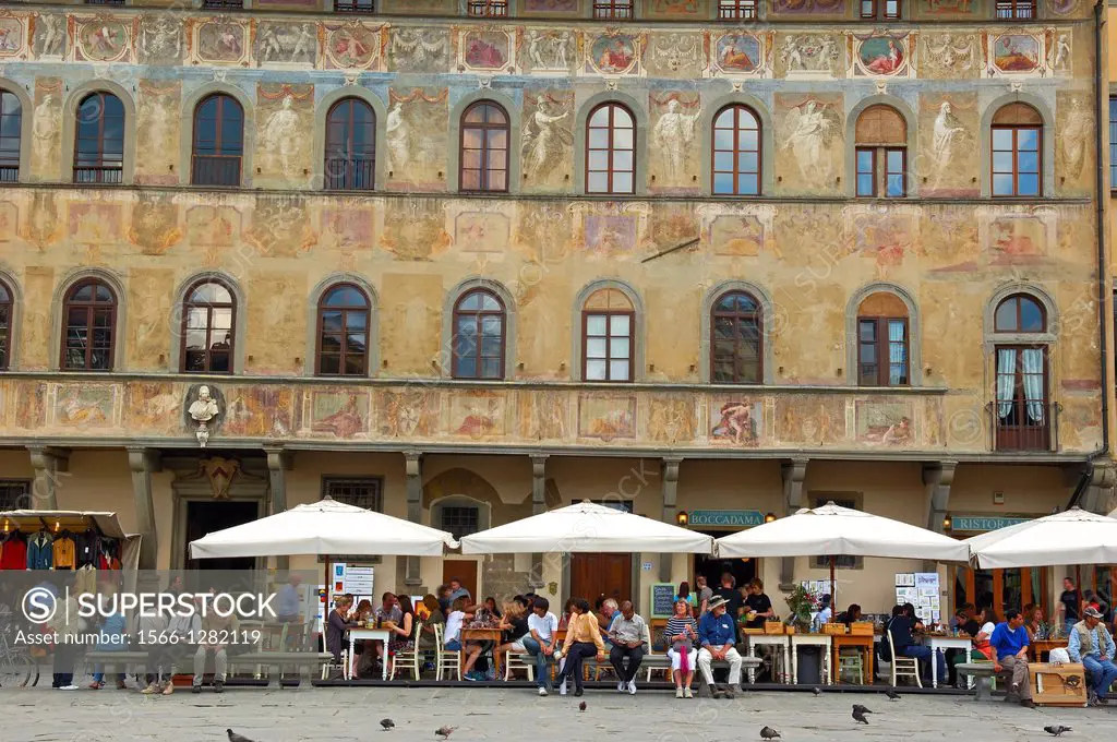 Santa Croce Square, Piazza di Santa Croce, Florence, Tuscany, Italy, Europe.