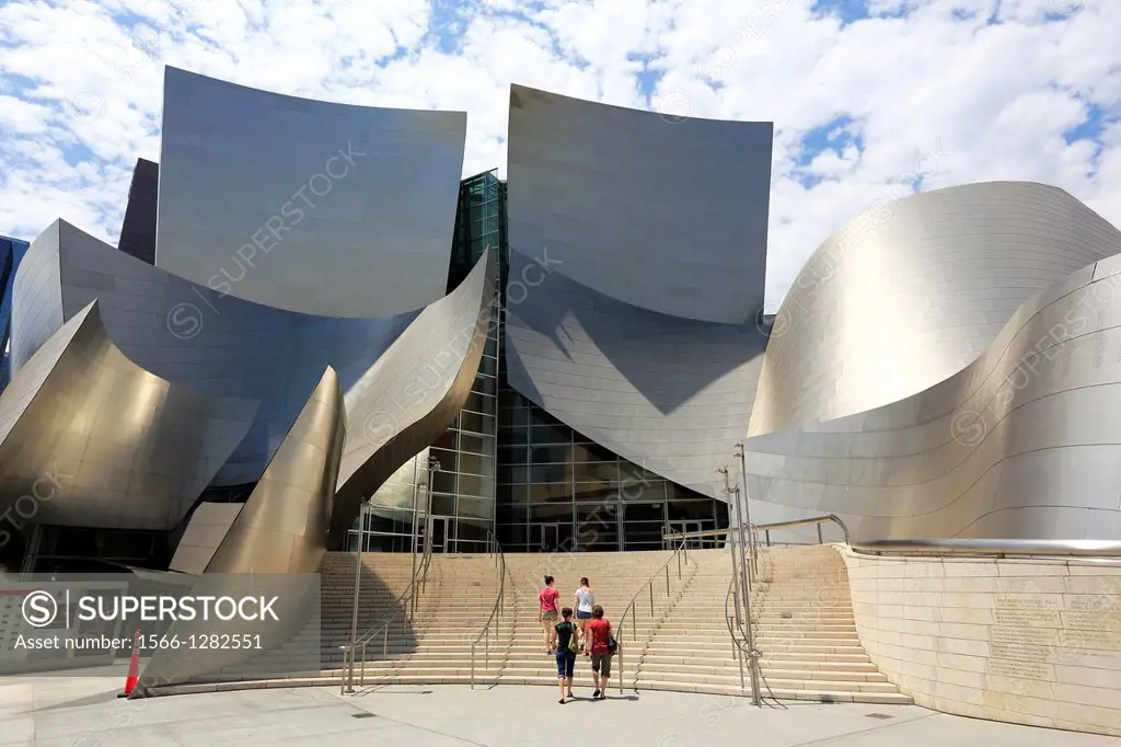 The exterior view of Walt Disney Concert Hall. Los Angeles. California. USA.