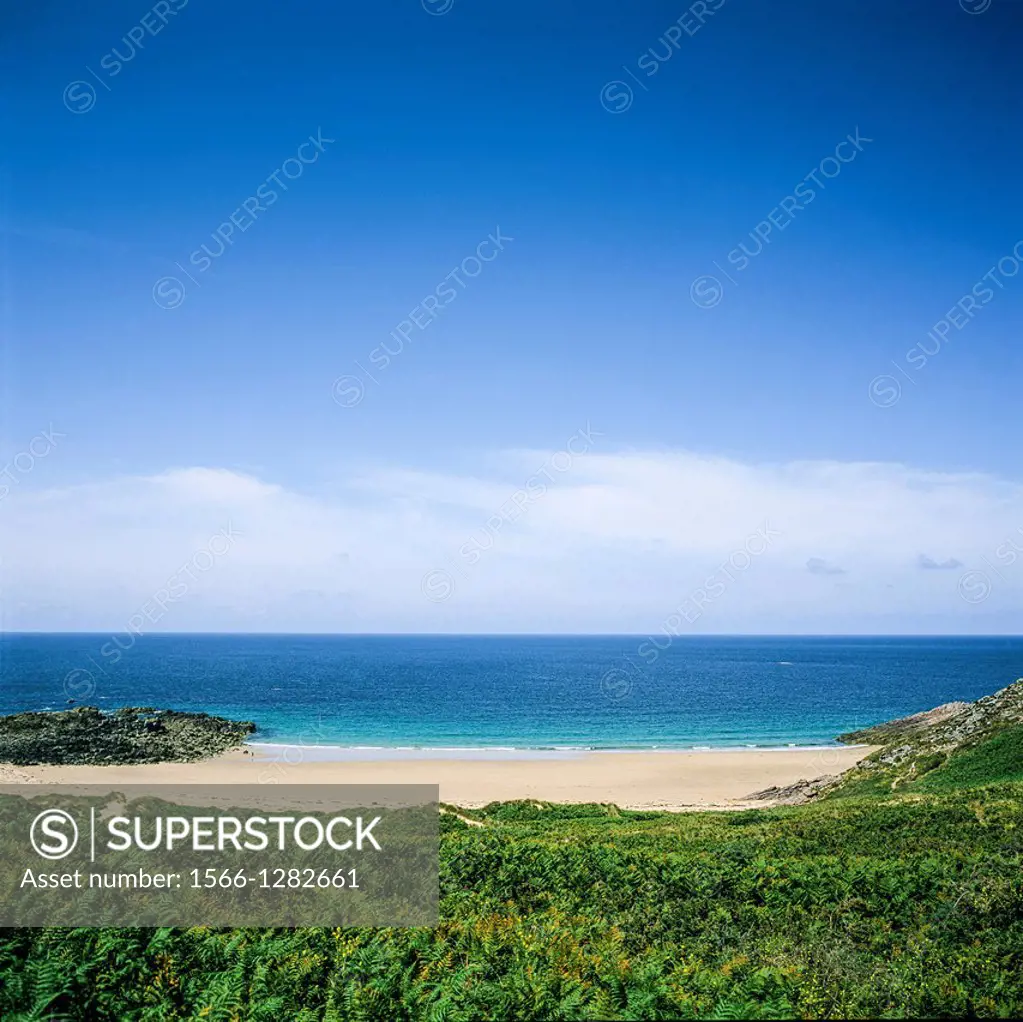 ´Pleherel-Plage´ beach and English Channel sea Brittany France.