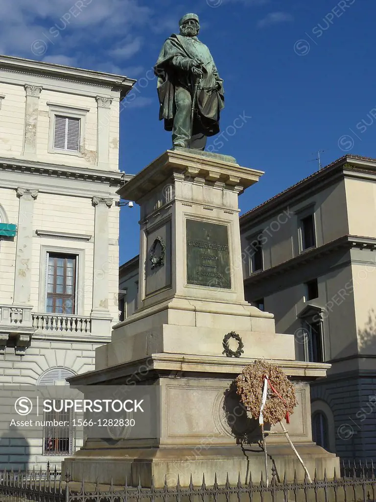 Florence (Italy). Giuseppe Garibaldi Monument in the city of Florence.