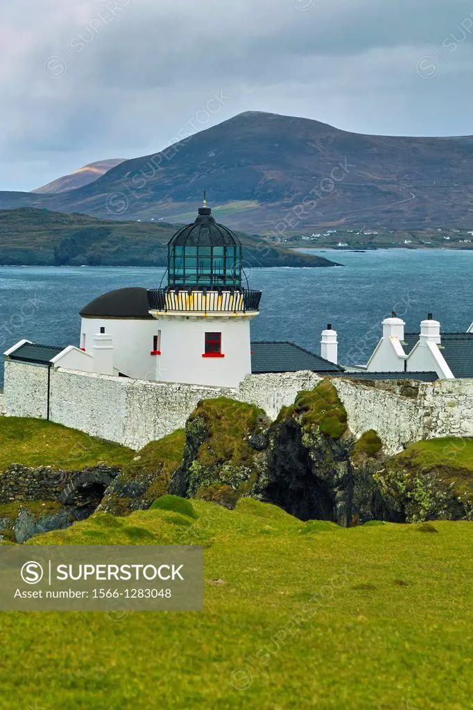 Clare Island Lighthouse, Clare Island, County Mayo, Ireland.