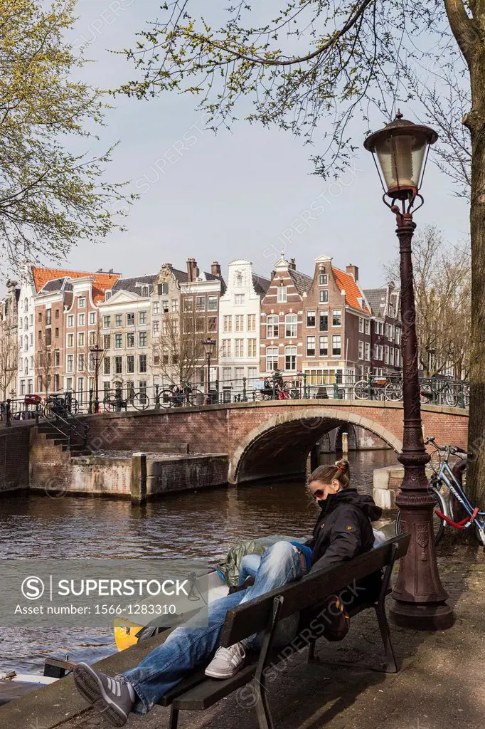seven bridges in old town. amsterdam.