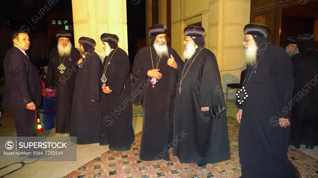 Mourning of Copt Pope Shenouda III. Cairo, Egypt.