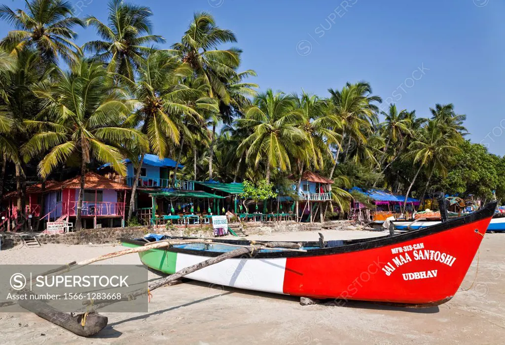 palolem beach in goa. india.