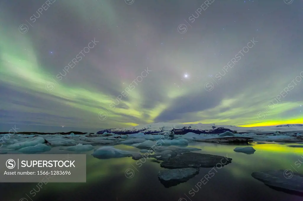 Northern Lights, Southern Iceland, Iceland, Europe.