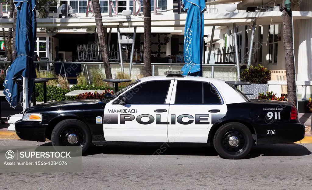 Miami Beach Police Car, Miami Beach, USA.