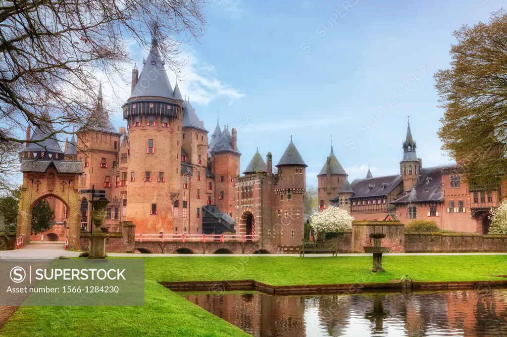 Castle De Haar, Haarzuilens, Utrecht, Netherlands.