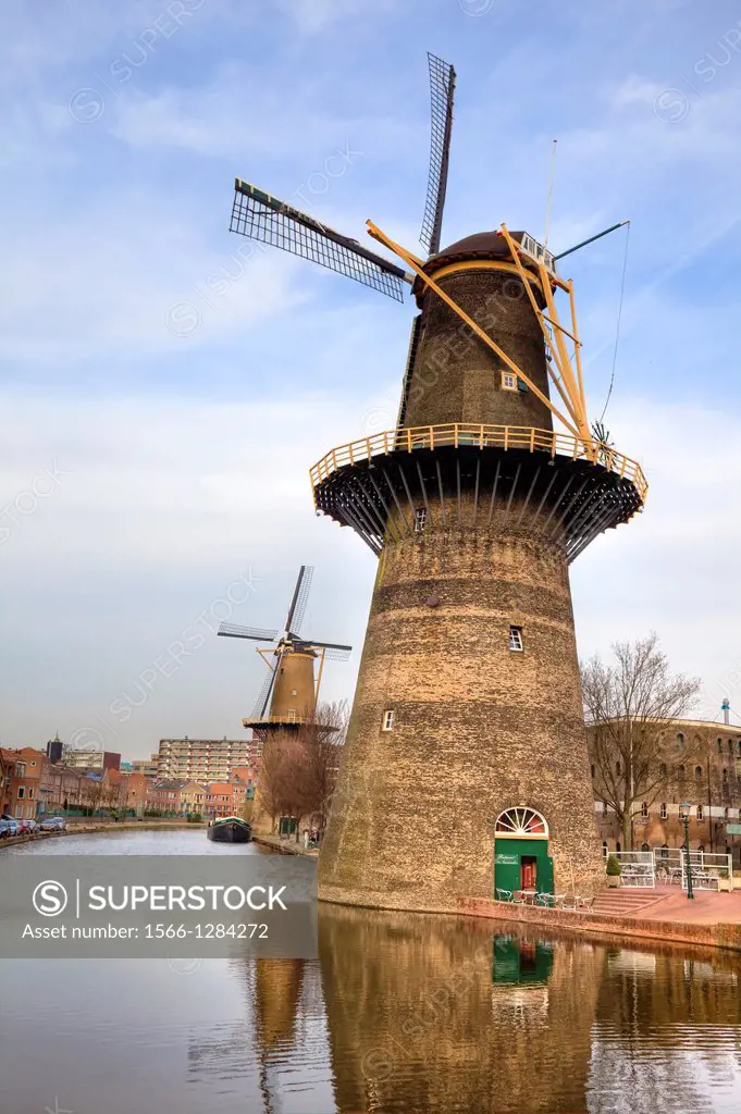 Schiedam, windmill, South Holland, Netherlands.