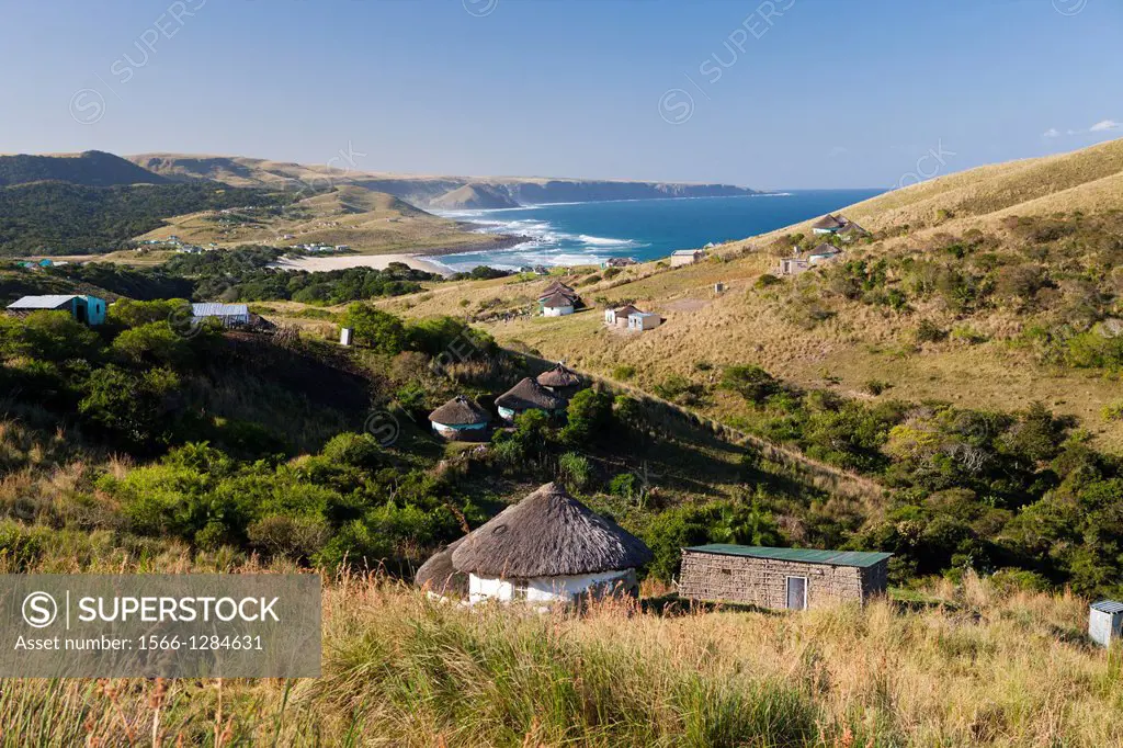 Xhosa Village at Wild Coast, Mbotyi, Eastern Cap, South Africa.