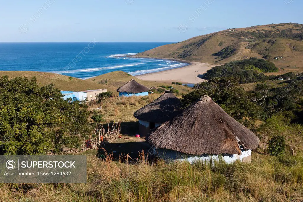 Xhosa Village at Wild Coast, Mbotyi, Eastern Cap, South Africa.