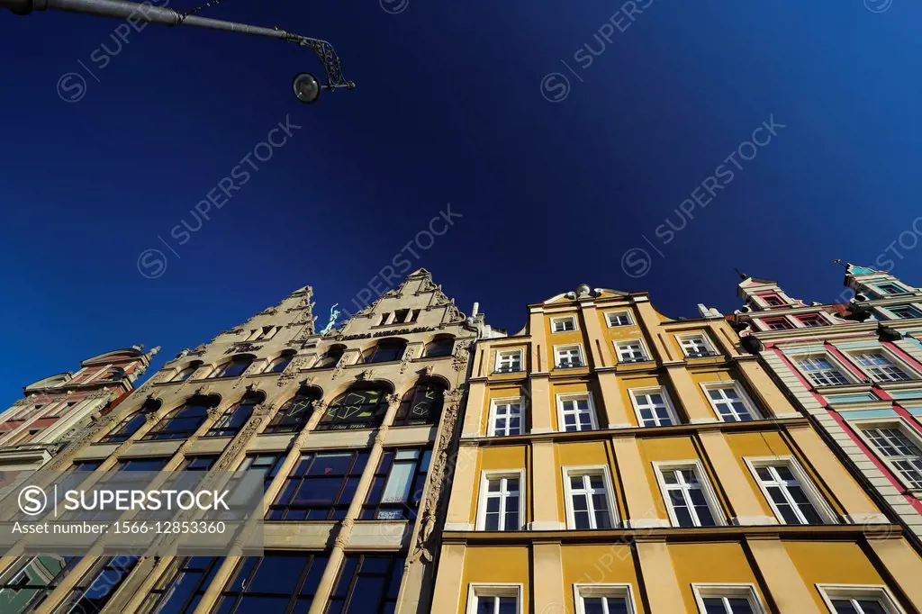 Buildings at Market Square in Wroclaw, Poland