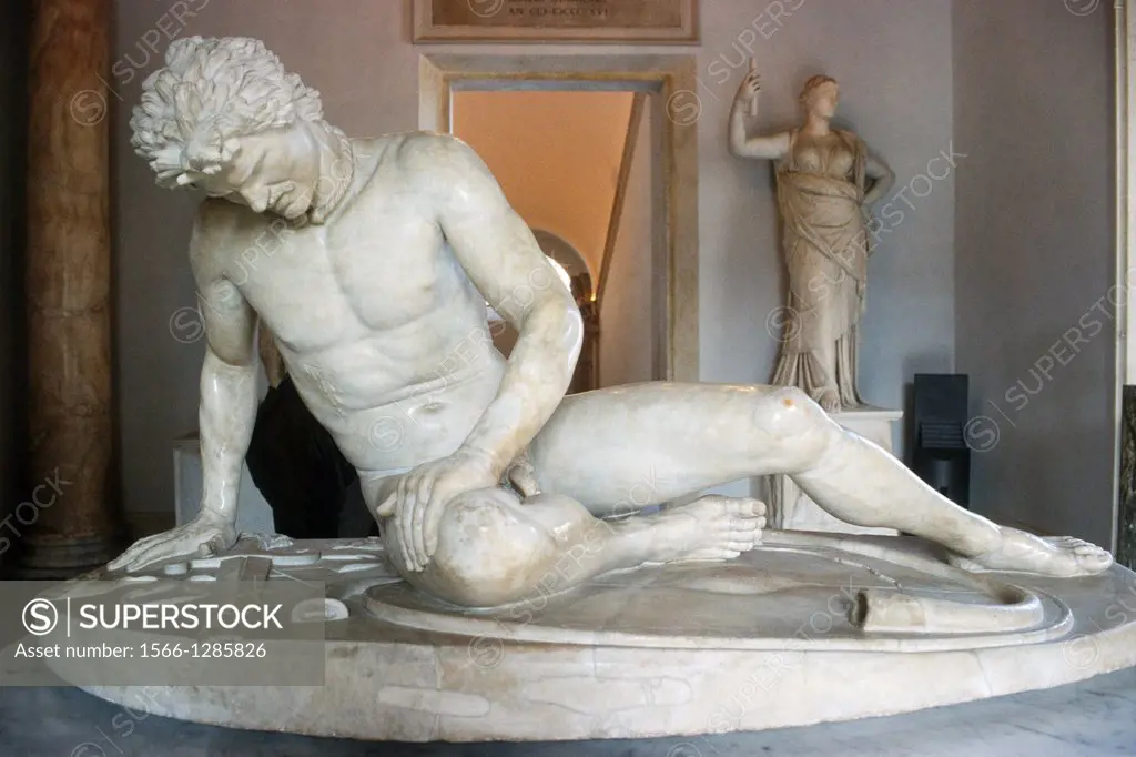 Rome. Italy. The Capitoline Museum. Dying Galatian (Gaul). Roman copy of an original Greek work of the 3rd C BC.