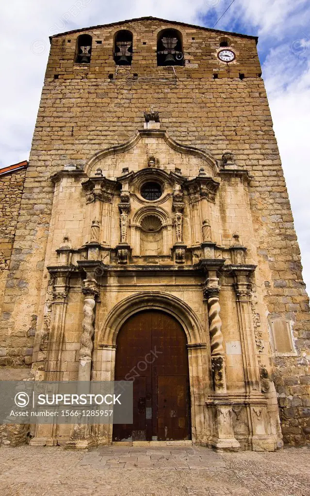 Church of the Assumption, Baroque - Portell de Morella - Els Ports - Castellón Province - Comunidad Valenciana - Spain - Europe.