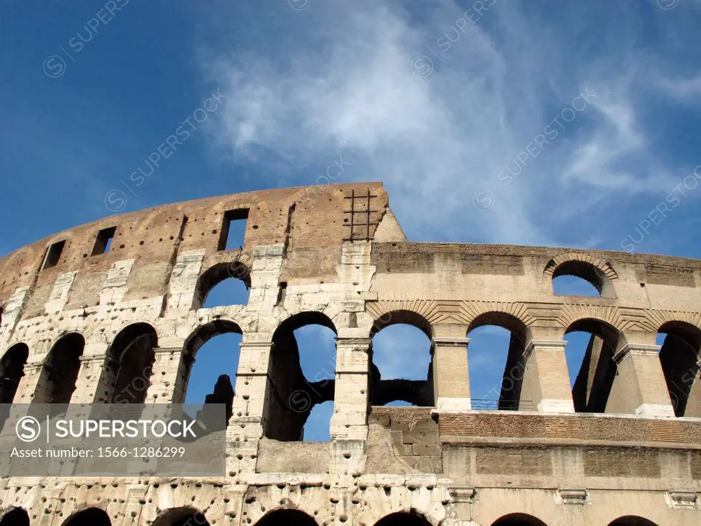 the colosseum in rome italy.
