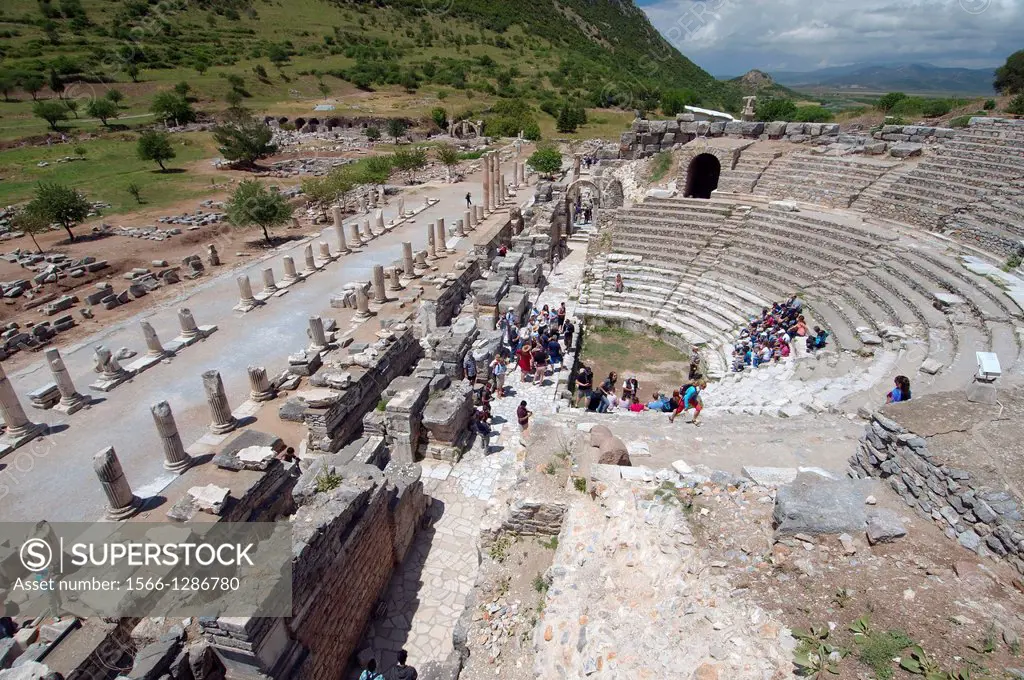 Roman theater, antique city of Ephesus, Efes, Turkey, Western Asia.