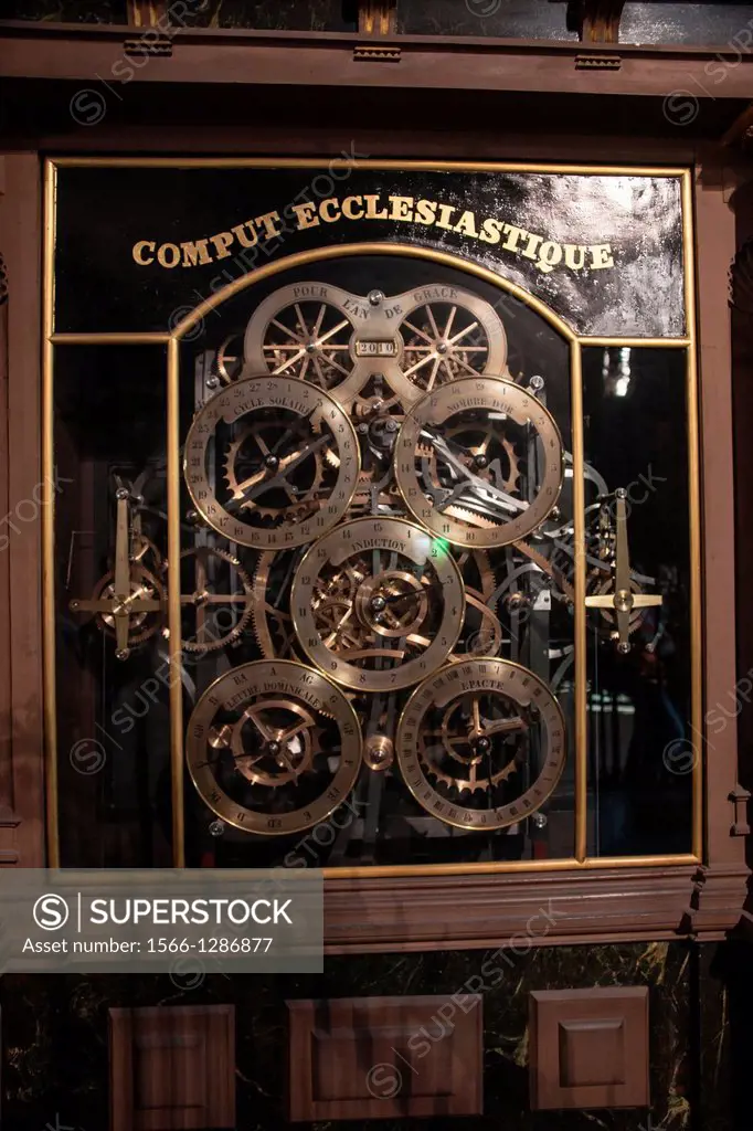 astronomical clock, Strasbourg Cathedral, Strasbourg France.