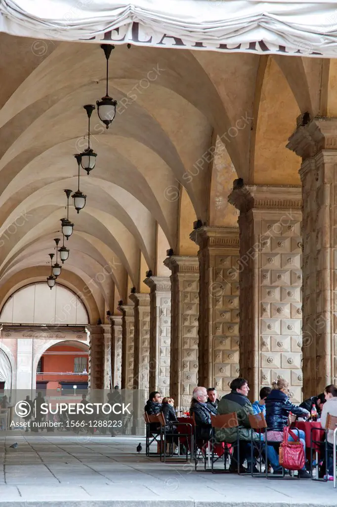 Whispering Gallery beneath the Palazzo del Podesta Palace, Bologna, Italy.