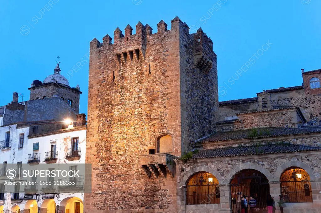 Bujaco tower -12th century, Caceres, Region of Extremadura, Spain.