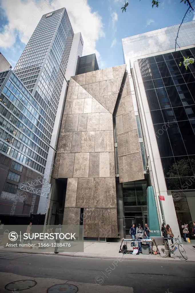 The former home of the American Folk Art Museum, now owned by MoMA on West 53rd Street in New York. The architecturally striking building, designed by...