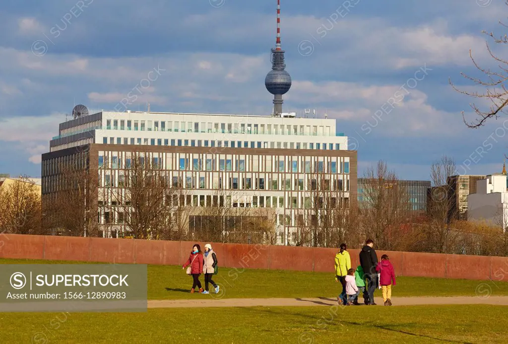 Buildings around Spree river, Berlin, Germany.