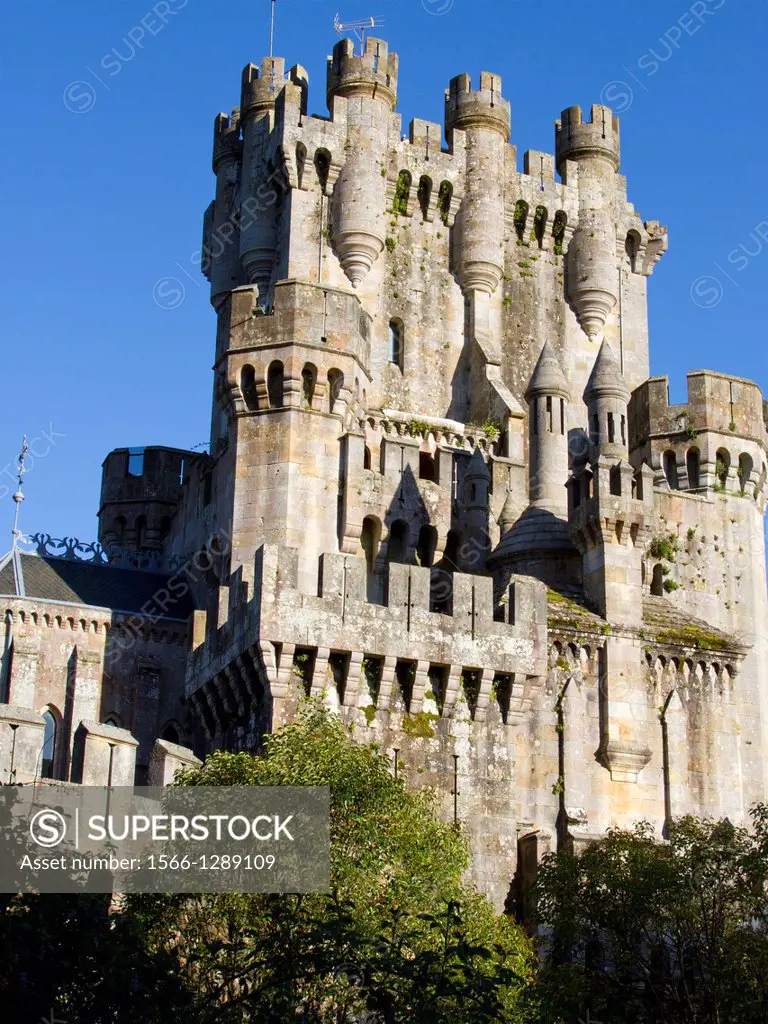 Castle of Butron in Gatika, Biscay, Spain.