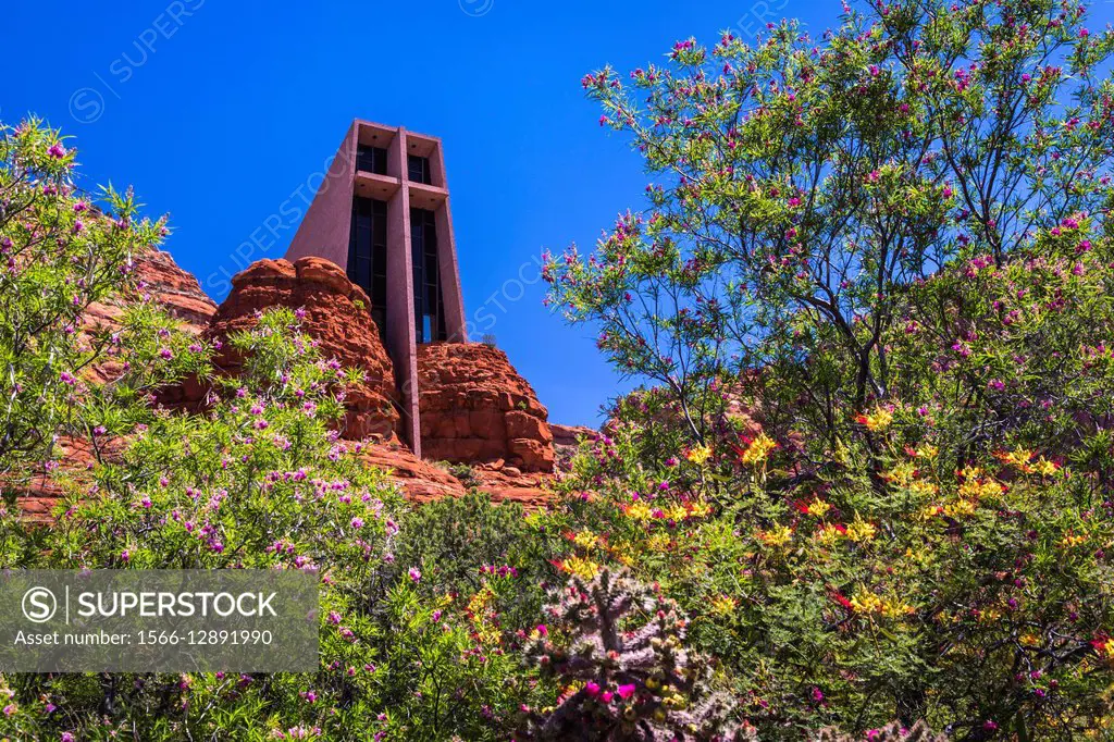 The Chapel of the Cross in the red buttes of Sedona, Arizona, USA.