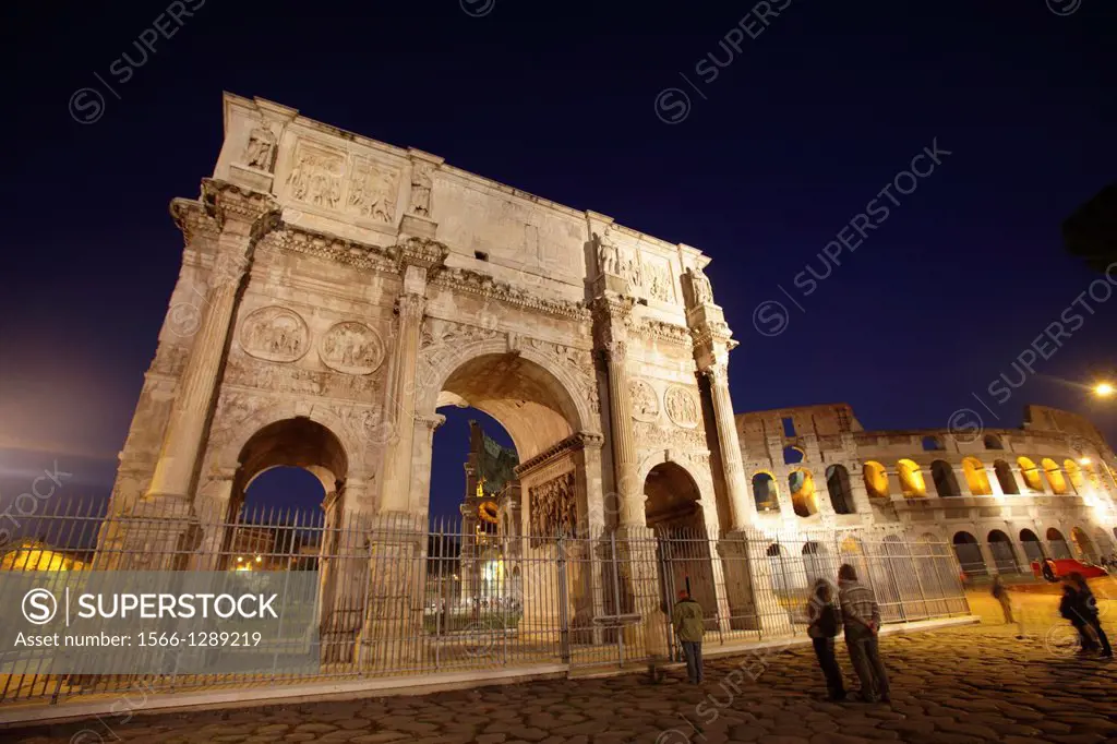 Triumphal Arch of Constantine, Rome, Italy.