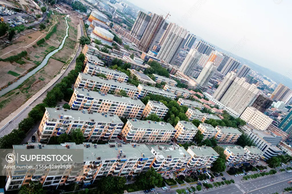Taiyuan, Shanxi province, China - The view of Taiyuan city in the daytime.