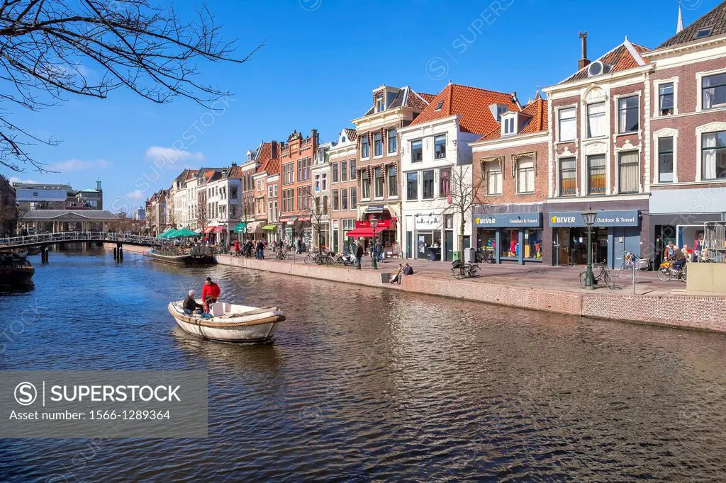 University town Leiden in South Holland, Netherlands.