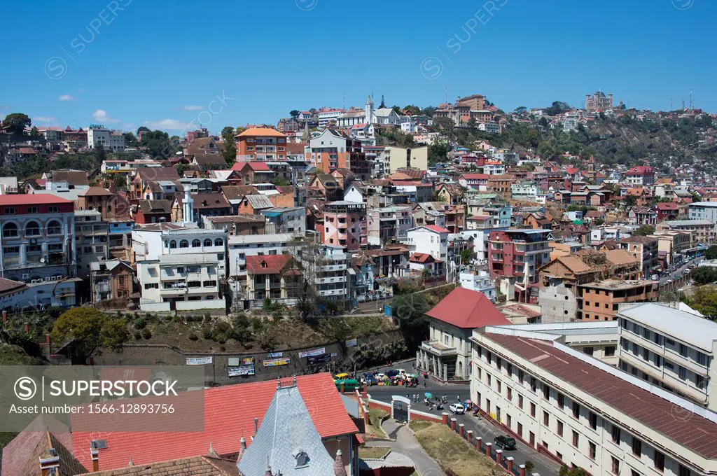 Overview of Antananarivo, the capital city of Madagascar.
