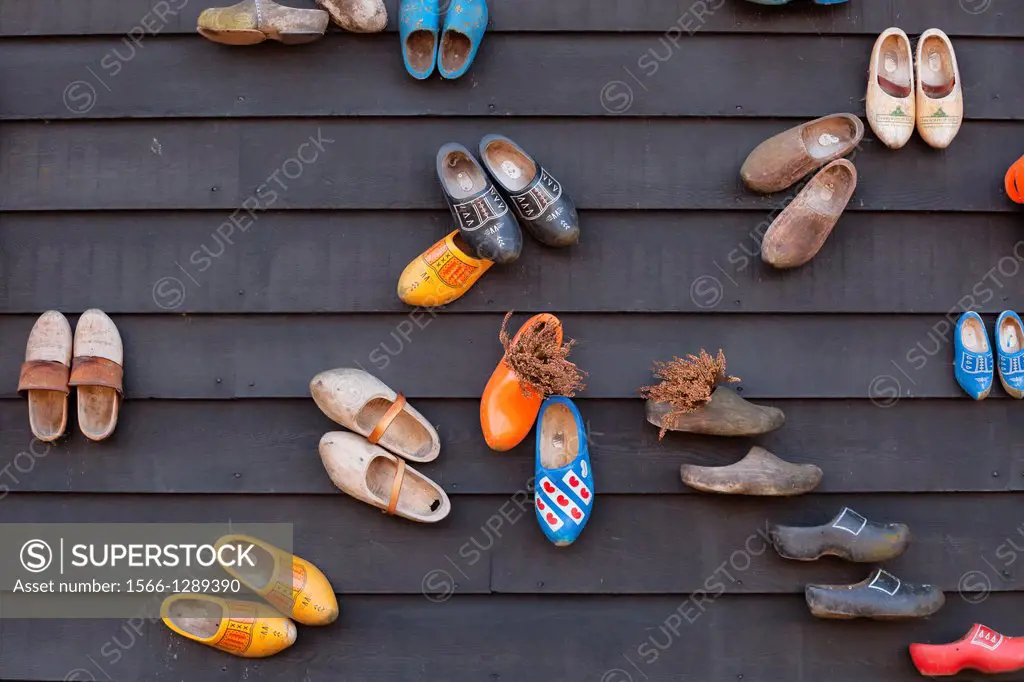 old dutch wooden shoes.