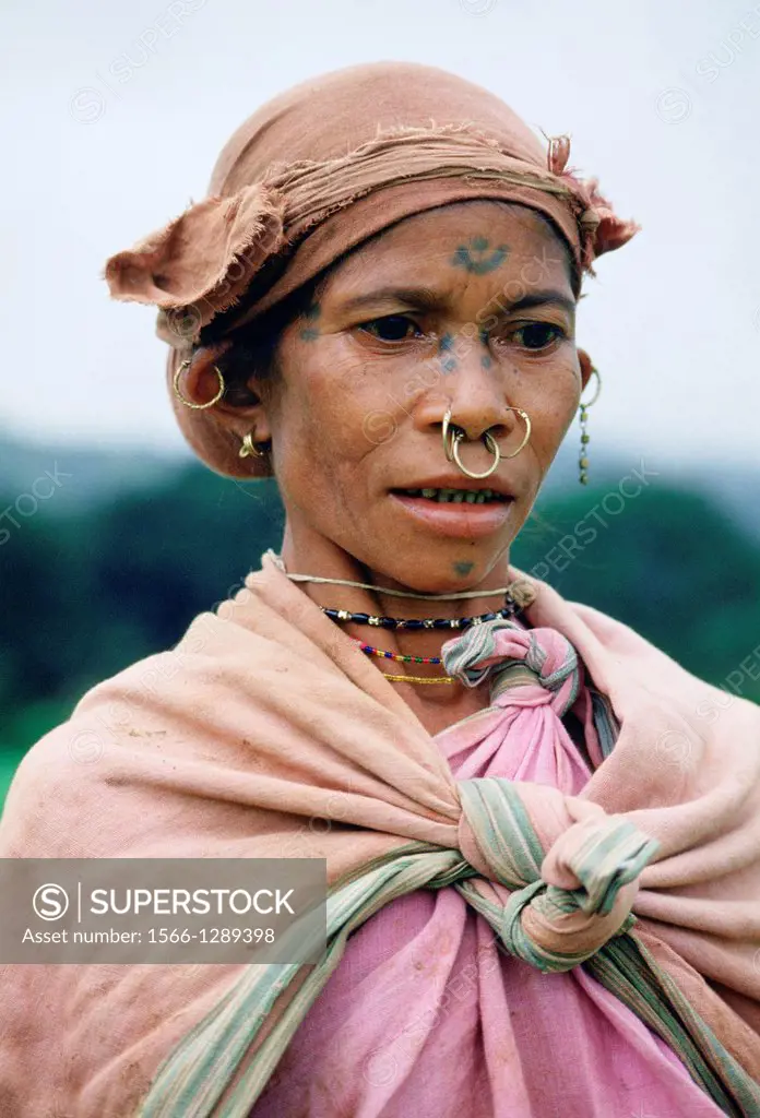 Tribeswoman from Orissa. India.