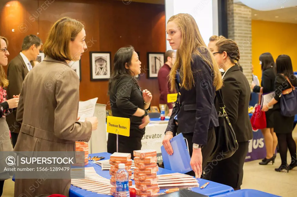 Job seekers attend an internship and job fair at Pace University in New York. The US Labor Department reports new claims for unemployment benefits for...