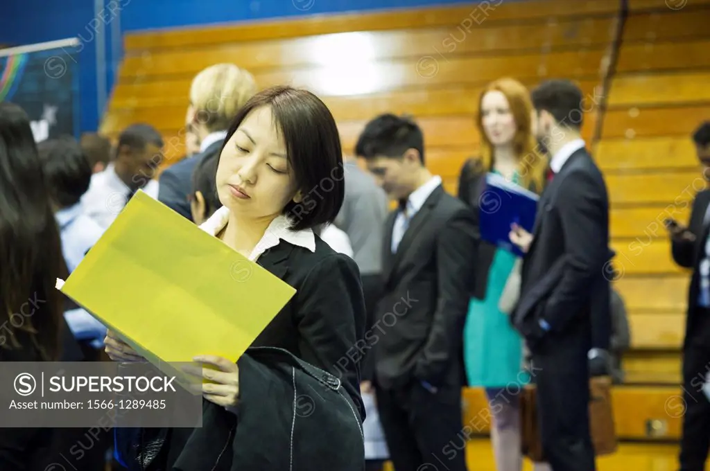 Job seekers attend an internship and job fair at Pace University in New York. The US Labor Department reports new claims for unemployment benefits for...