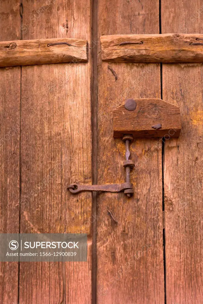 Ancient Door Locker In Zoroastrian Village, Isfahan Province, Abyaneh, Iran.