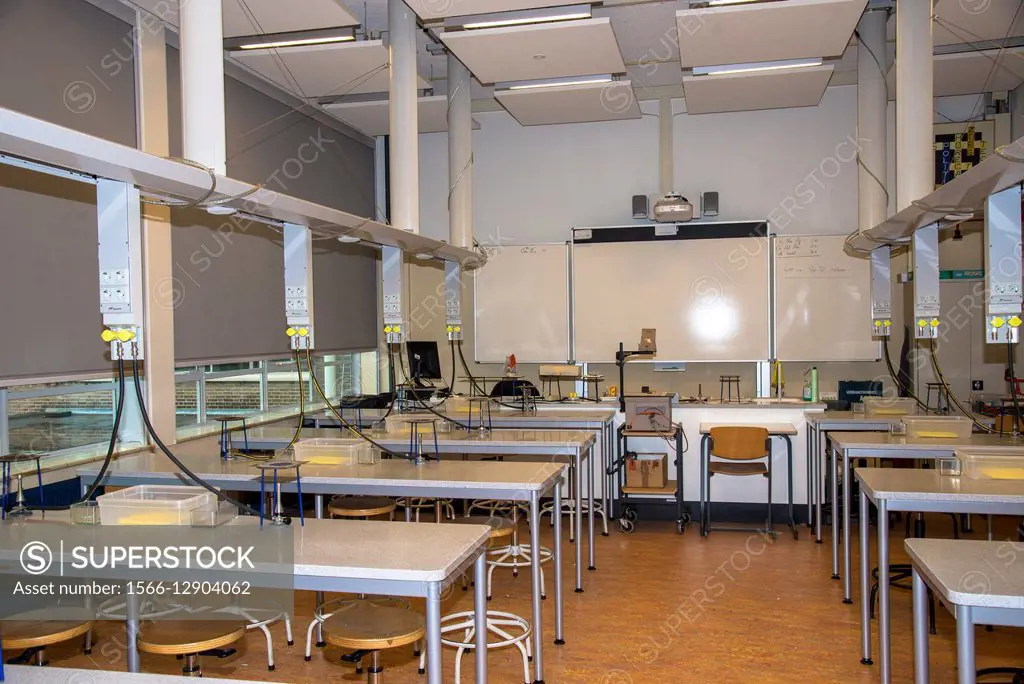 science classroom at highschool