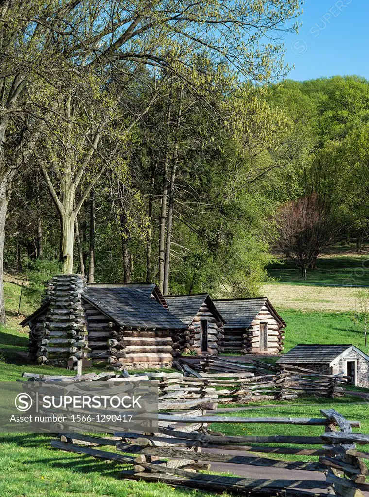 Cabins, Valley Forge National Historical Park, Pennsylvania, USA.