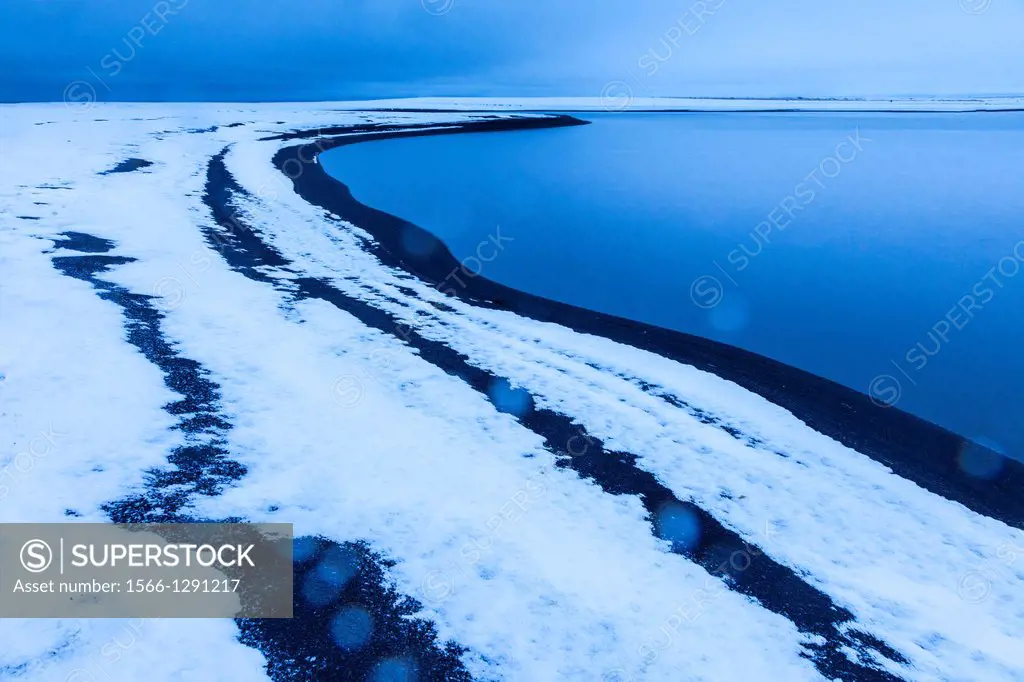 Winter landscape, North Iceland, Iceland, Europe.