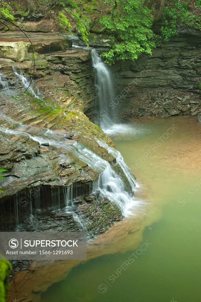 Freedom Waterfall Allegheny River Venango County Pennsylvania Usa.