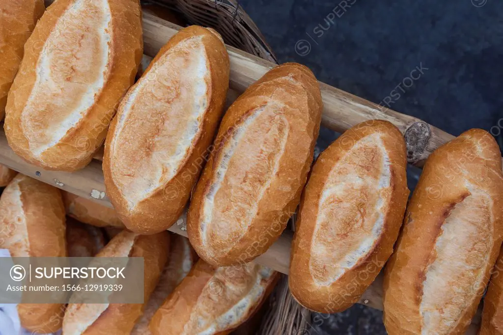 Vietnam, Mekong Delta, Can Tho, Bahn Mi bread rolls.