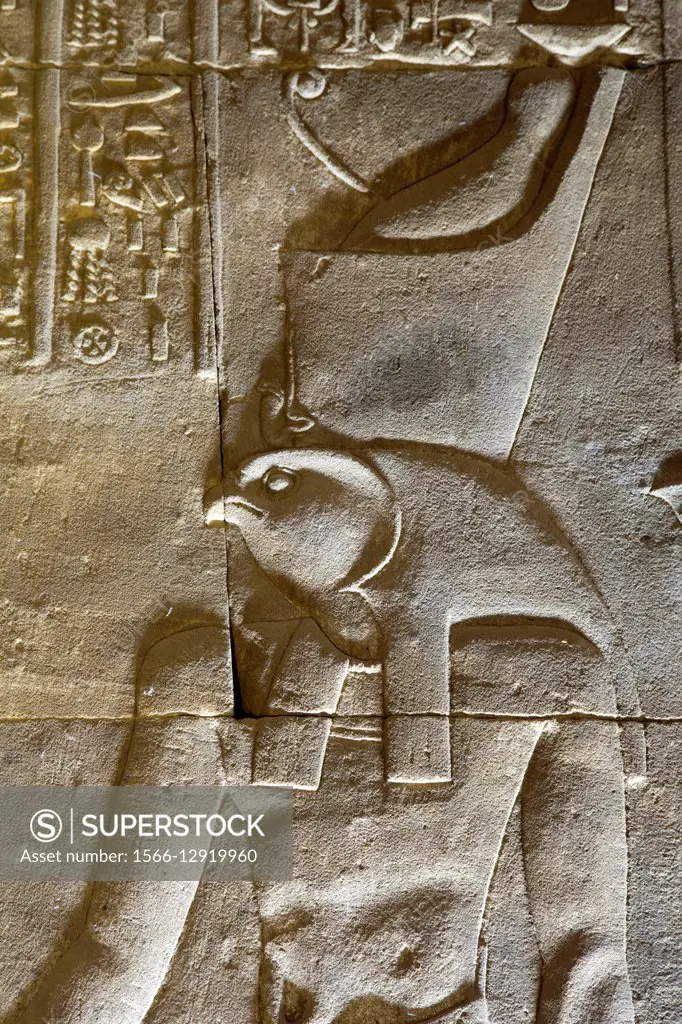 Relief Depicting the God Horus, Temple of Horus, Edfu, Egypt
