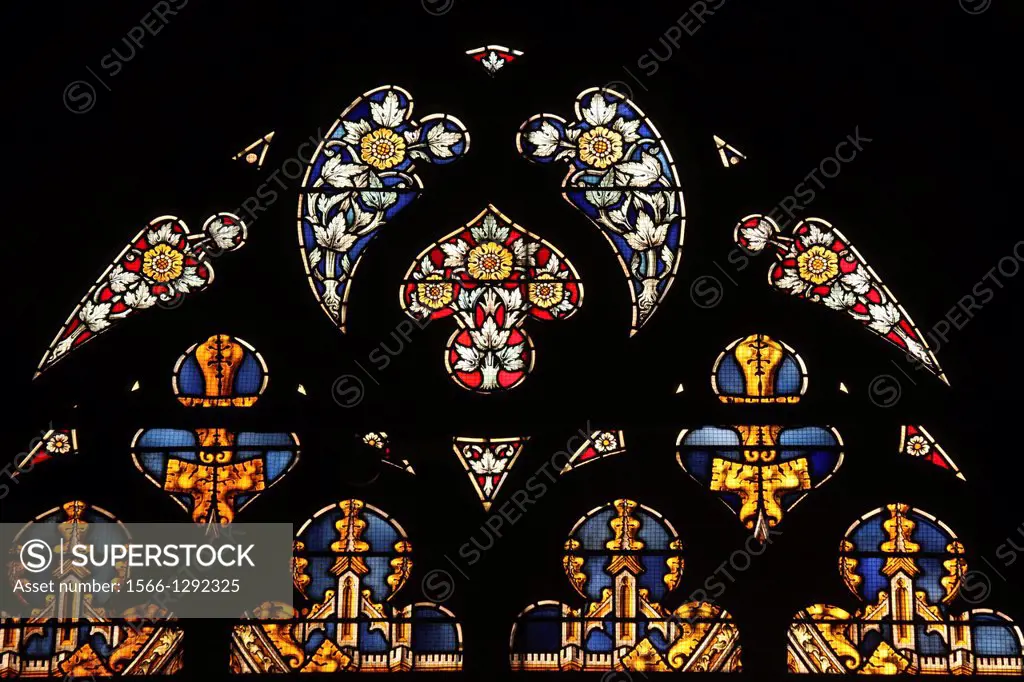 stained glass windows in the 'big church' in dordrecht.