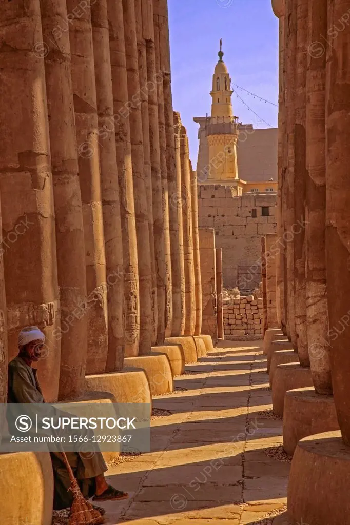 Abu el-Haggag mosque inside of the Luxor temple, East Bank, Egypt