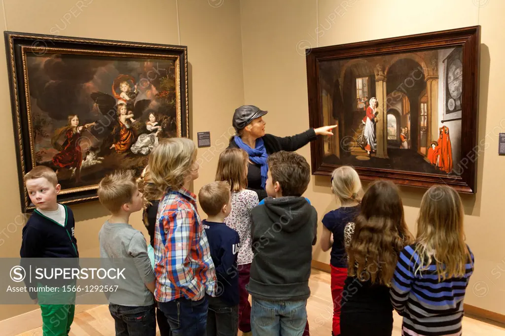 Dutch children at the museum in dordrecht.