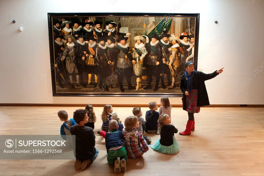 Dutch children at the museum in dordrecht.